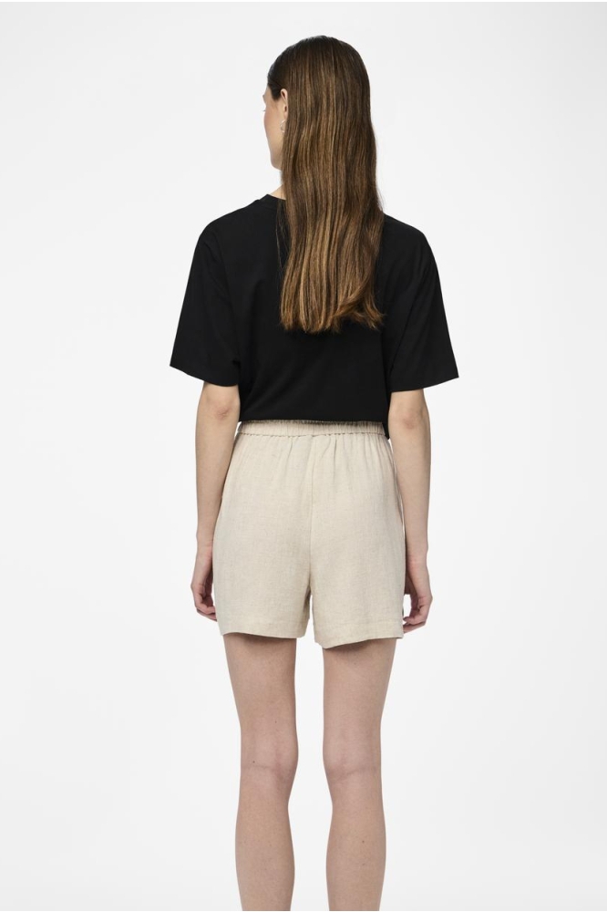 PCVINSTY HW LINEN SHORTS NOOS BC 17146435 Oatmeal